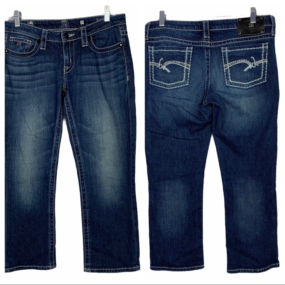 D9 Rae Cropped Capri Midrise Embroidered Jeans 28